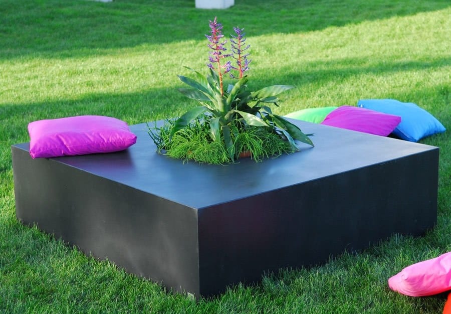 Скамейка из армированного волокном бетона со встроенной сеялкой SIT SQUARE ARCH-00145633 - Вид №4