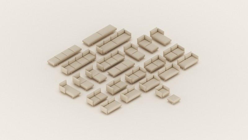 Kettal 4-местный тканевый садовый диван Boma #25060 - Вид №4