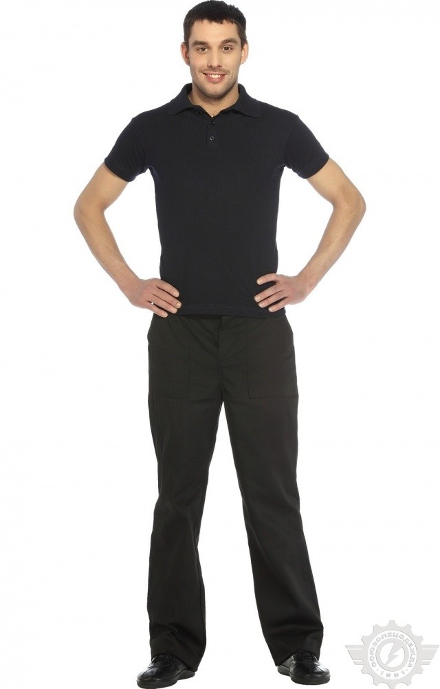 66360 Тенниска-поло синяя  Одежда для салонов красоты  размер XL (52) Спецодежда  - Вид №9