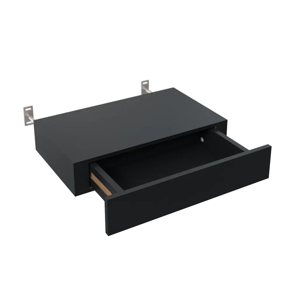 Полка мебельная Spaceo Paris 40x25x8 см МДФ цвет чёрный 82877511 STLM-2102598  - Вид №1