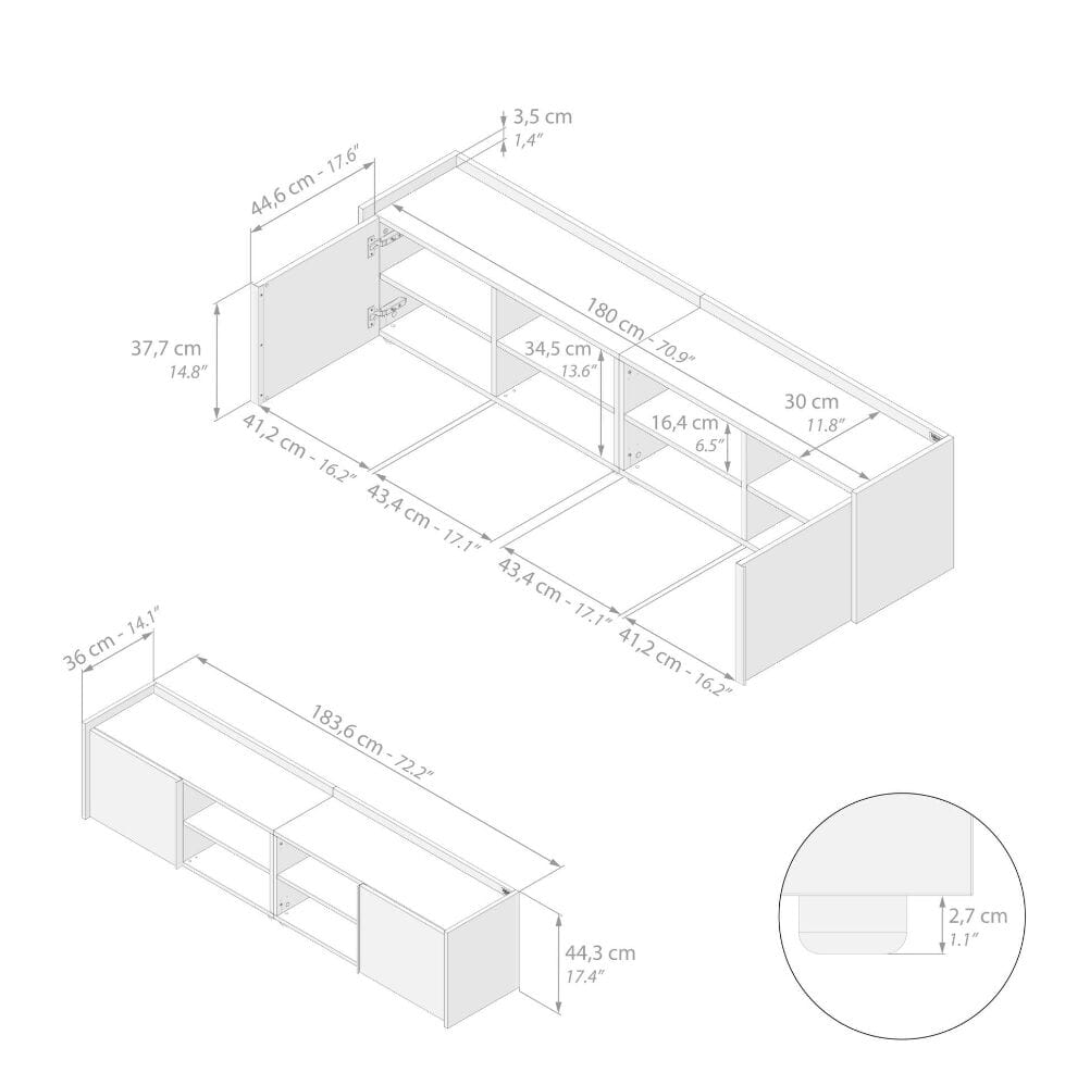 Мадия в облагороженном с распашными дверями Mobili Fiver ROMINA ARCH-00104343 - Вид №84
