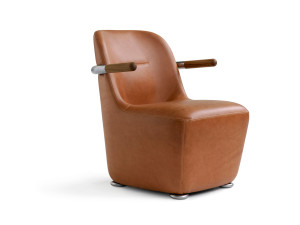 Кожаное кресло с подлокотниками