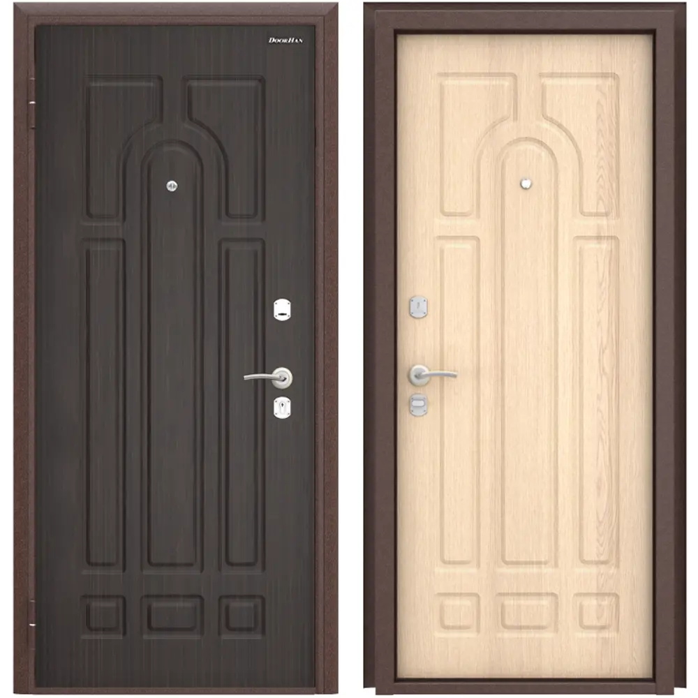 Дверь входная металлическая Оптим 88x205 см левая цвет белый дуб DOORHAN STLM-2051569