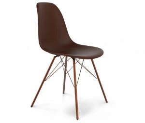Стул DSR коричневый S37 (eames style) SHEFFILTON ДИЗАЙНЕРСКИЕ, EAMES STYLE 015585 Коричневый