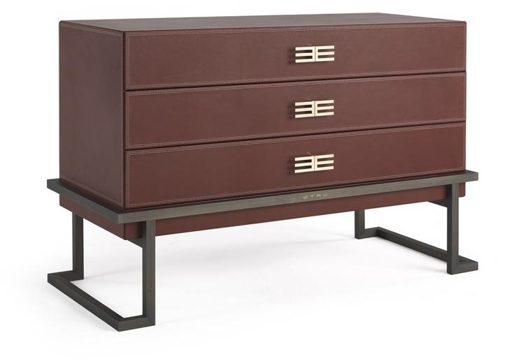 ETRO Home Interiors Комод из металла и кожи Kolkata E.kol.331.a - Вид №1