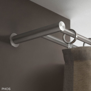 VS20-140ED3600 Комплект карнизов: двуствольный 360 см с 2 концевыми кронштейнами и 1 кронштейном в качестве средней опоры PHOS