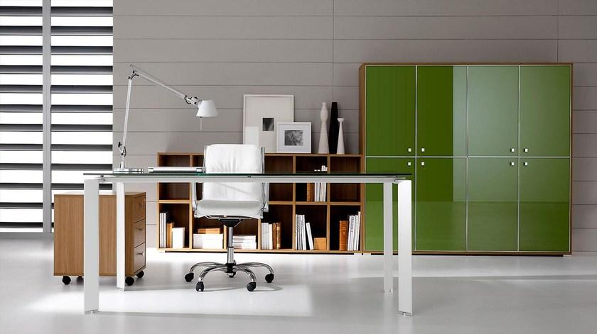 IFT Прямоугольный рабочий стол из лакированного стекла Pratiko sun-id-1467799 - Вид №1