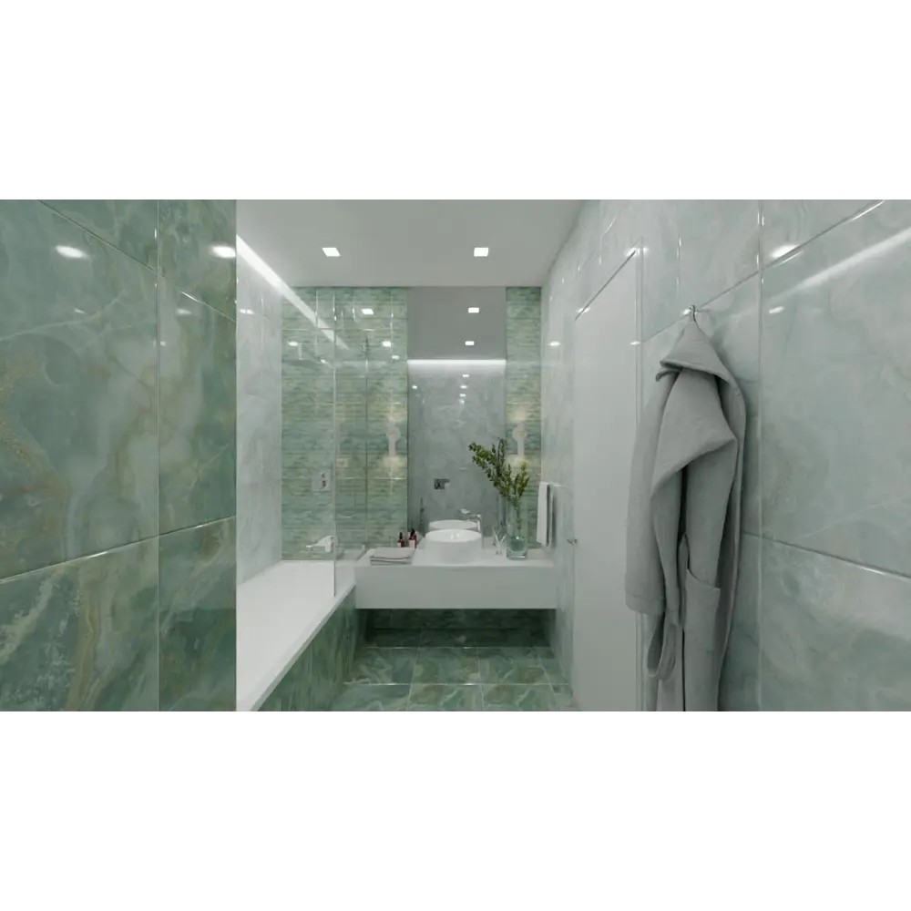 Плитка настенная Aquamarine Dark 30x60 см 1.62 м² цвет темно-зеленый Santreyd STLM-2098958 - Вид №3