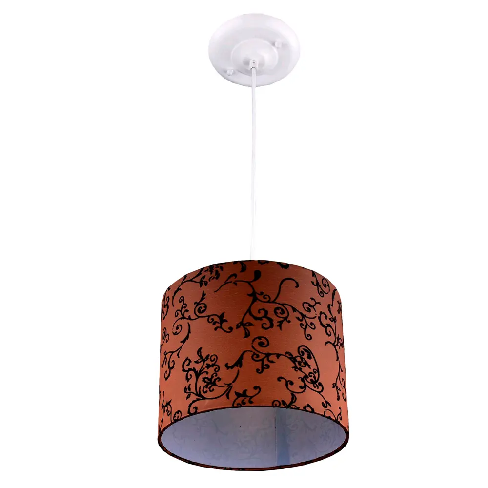 Светильник подвесной Арго 1 лампа 4 м² цвет бело-коричневый РОССВЕТ STLM-2189377 - Вид №1