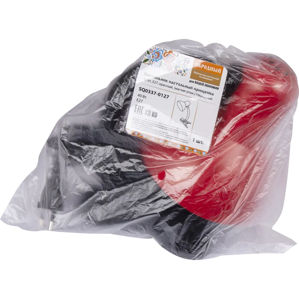 Настольная лампа с прищепкой TDM Electric SQ0337-0127, цвет черный/бордовый STLM-2039437 - Вид №6