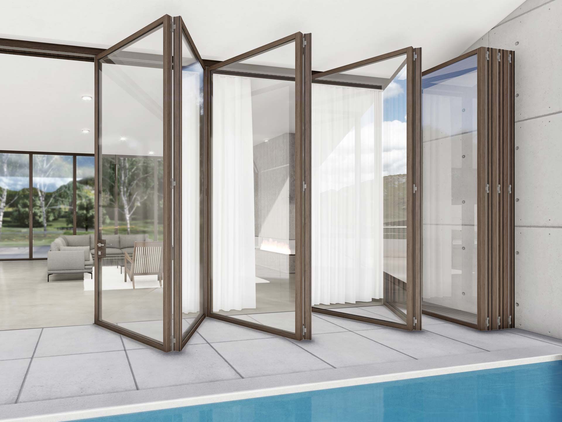 Деревянная книжная оконная дверь Carminati Skyline System ARCH-00117572