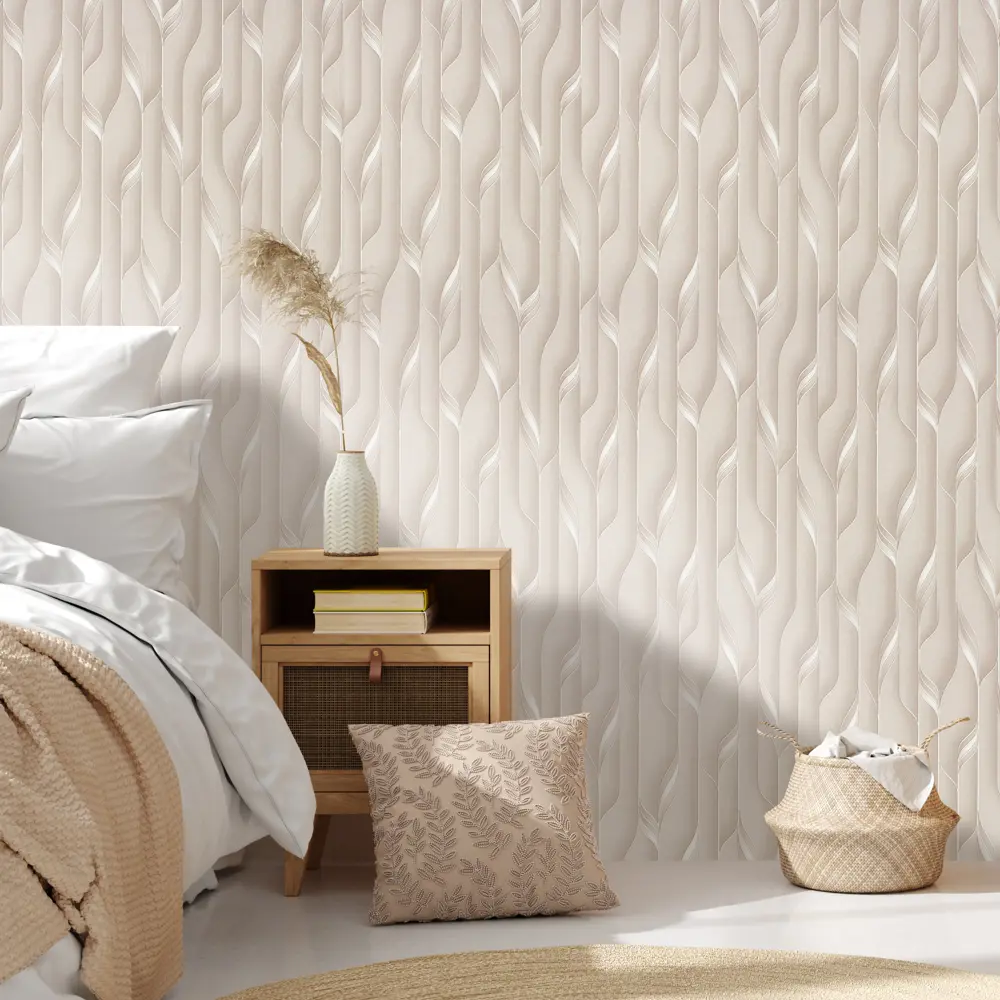 Обои флизелиновые Belvinil Анри бежевые 1.06 м 1020-61 STLM-2033248 - Вид №3