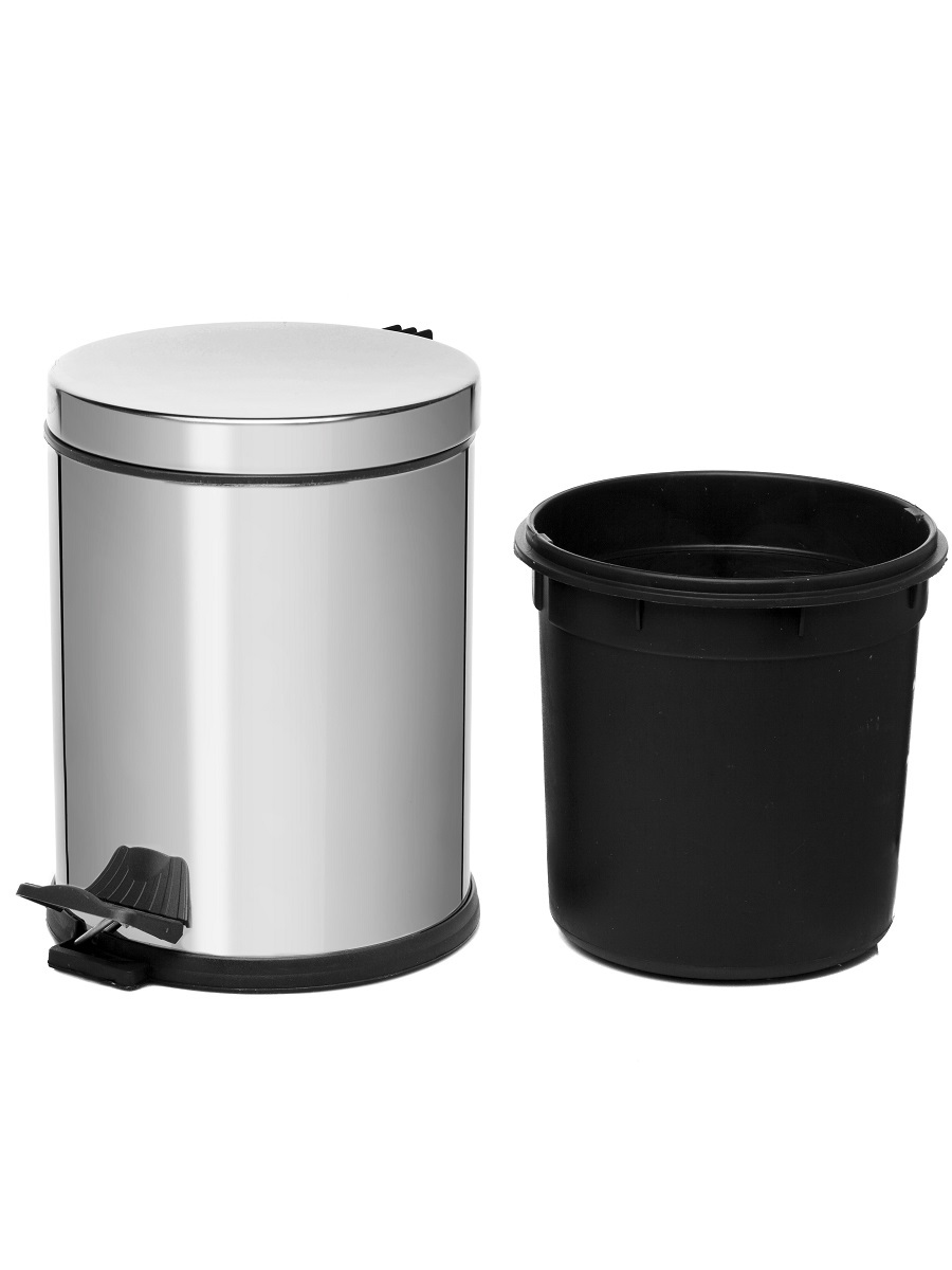 Вёдра с педалью и крышкой Andromeda 5L Chrome NAVAKO 11003 - Вид №2