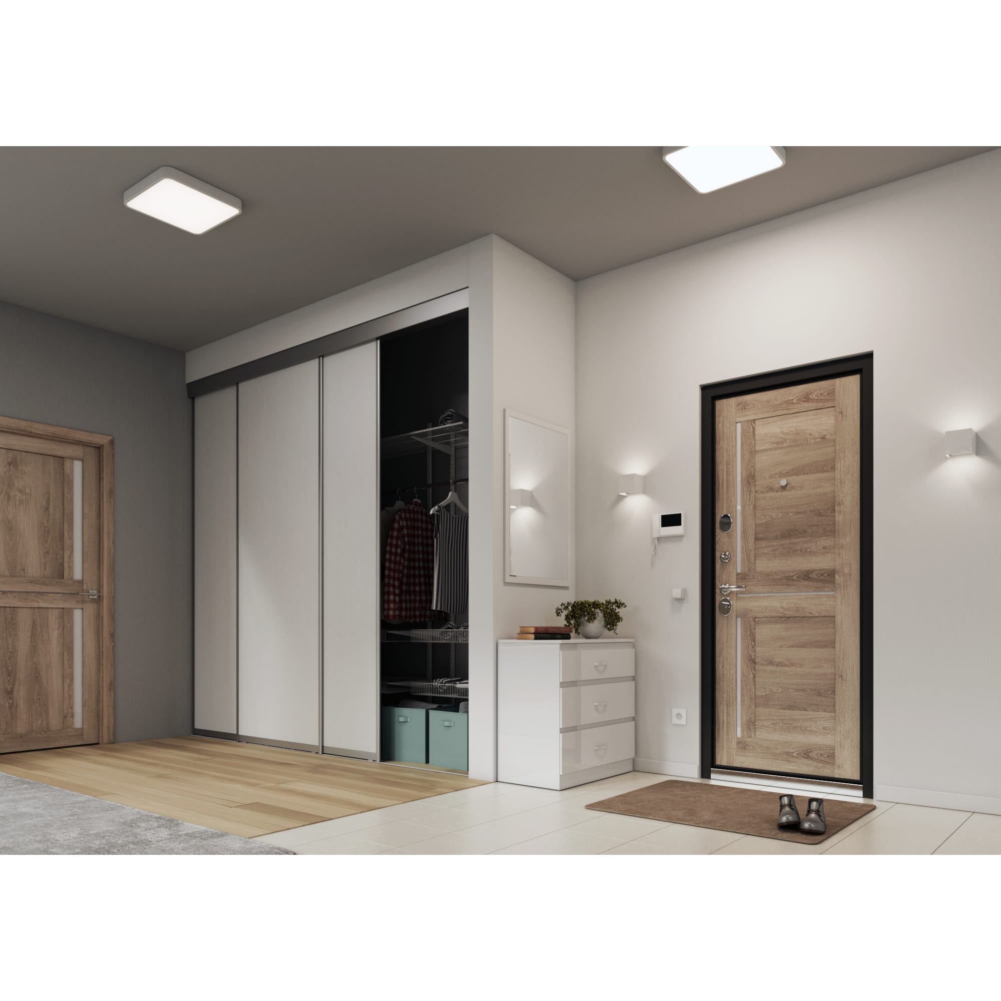 16362410 Зеркало без полки 60 см цвет белый Santreyd  - Вид №7