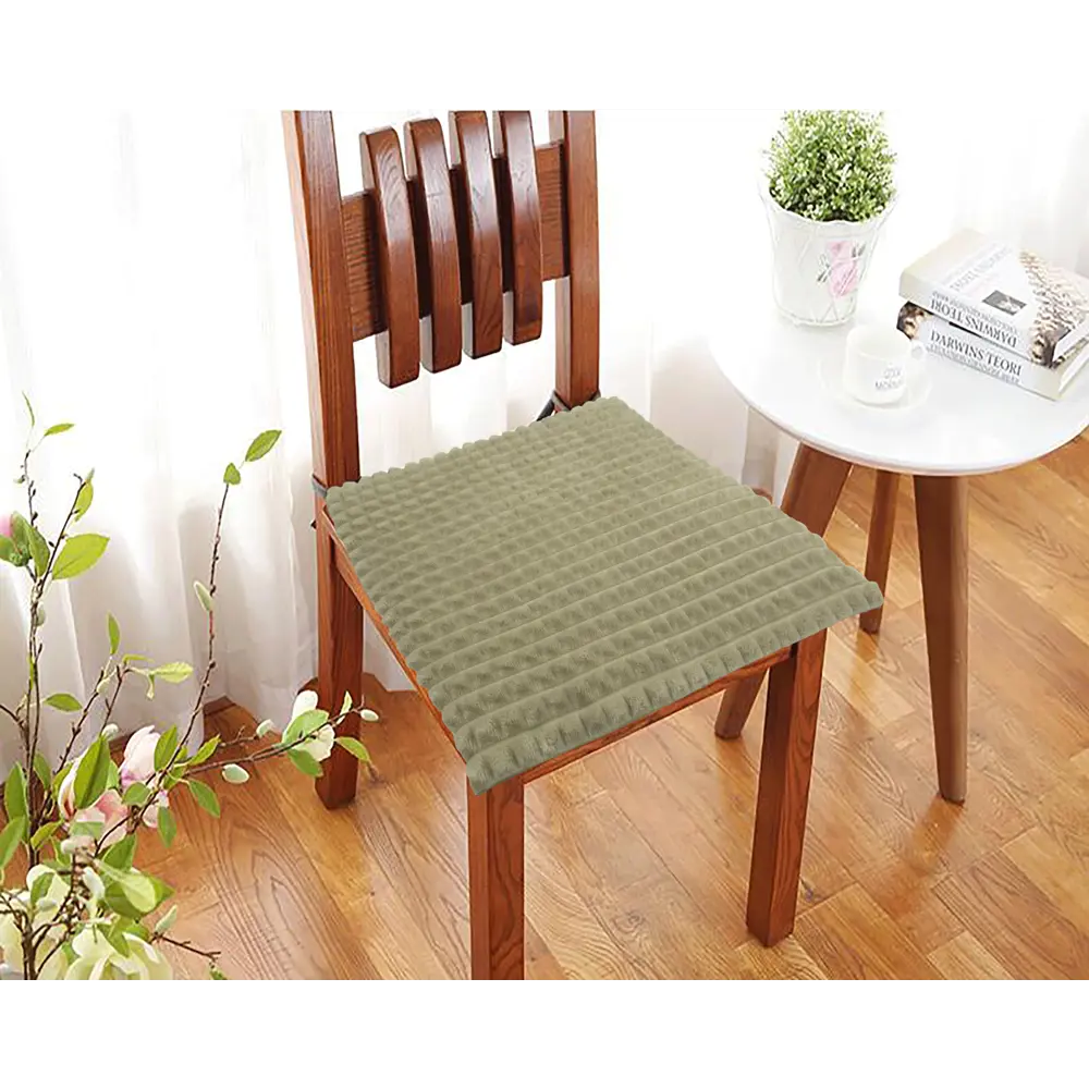 Галета для стула «Плюш» 40х40 см, цвет коричневый Santreyd STLM-2173102 - Вид №3