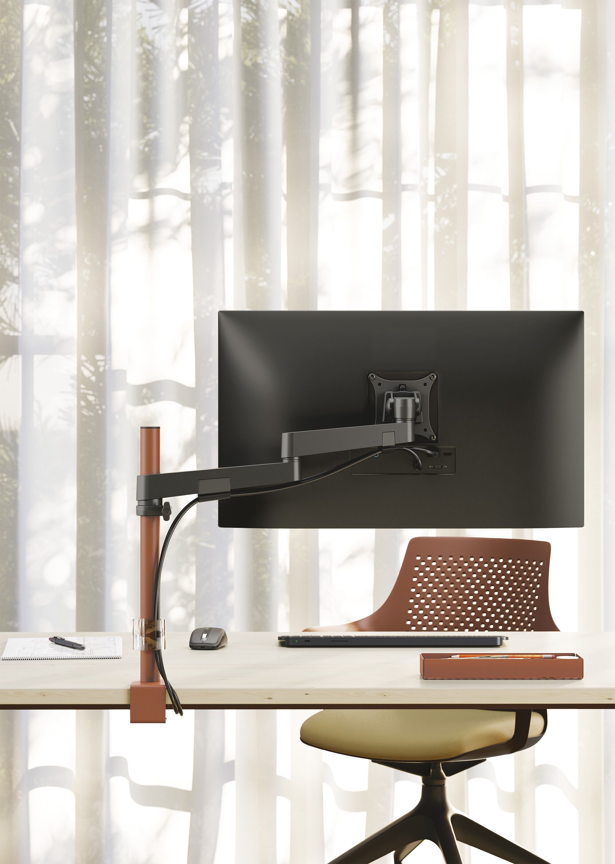 Настольная подставка для монитора / телевизора из стали и пластика Manade CLICK ARCH-00030106 - Вид №1