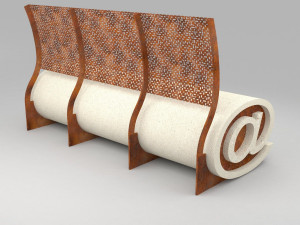 Реконструированная каменная скамья со спинкой