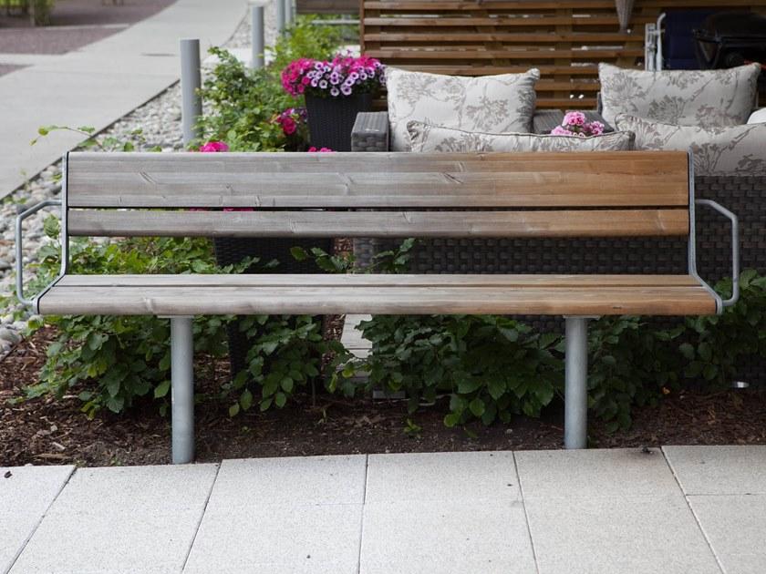 VESTRE Скамейка из дерева с подлокотниками April sun-id-1404637 - Вид №2