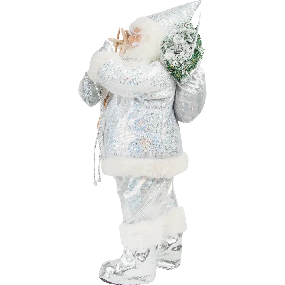 Фигурка декоративная «Дед Мороз с лыжами», 60 см, пластик, цвет белый/синий RELANCE STLM-2079540 - Вид №2