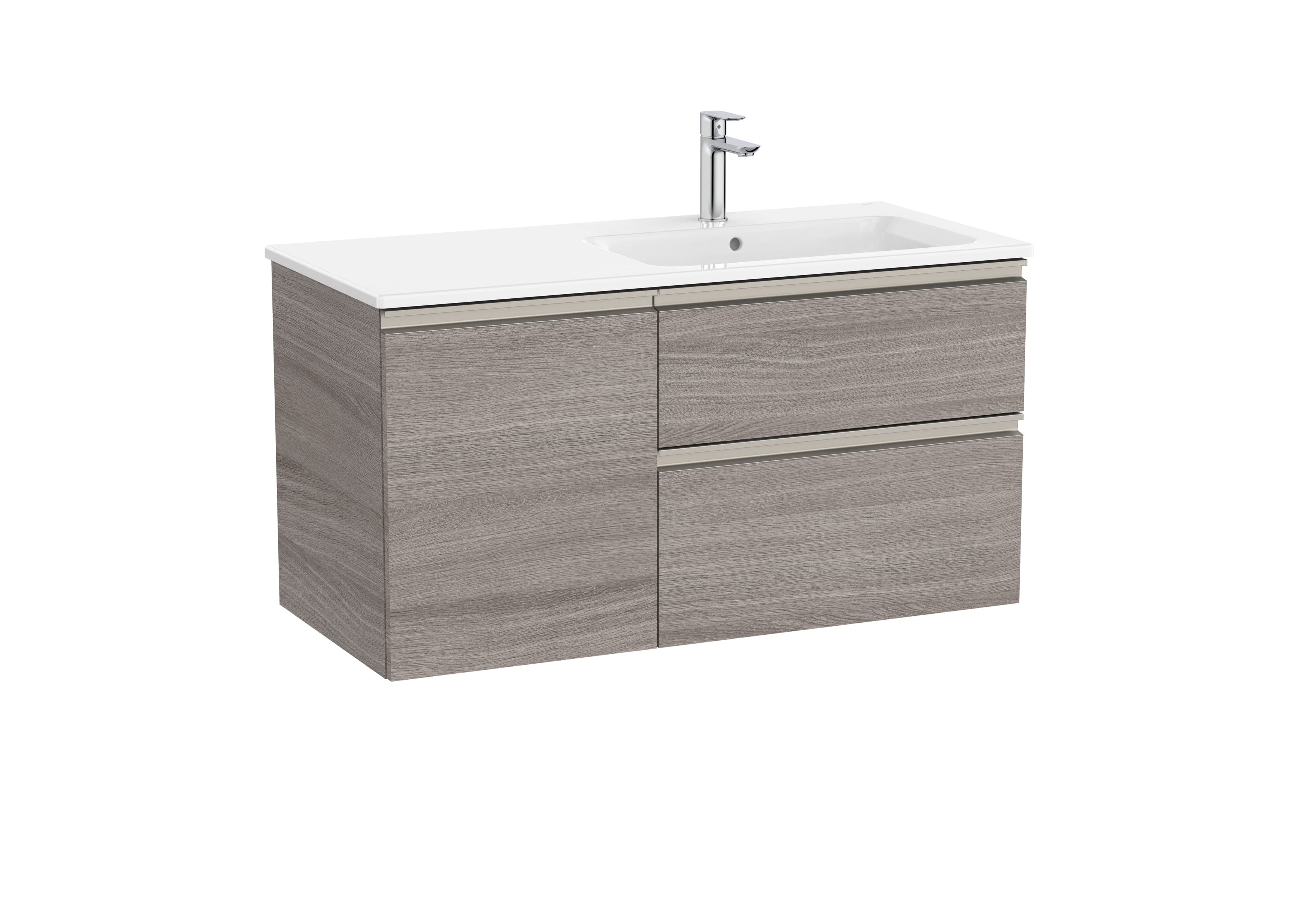 Деревянный умывальник с ящиками, дверцами и встроенной раковиной Roca The Gap ARCH-00017174 - Вид №5