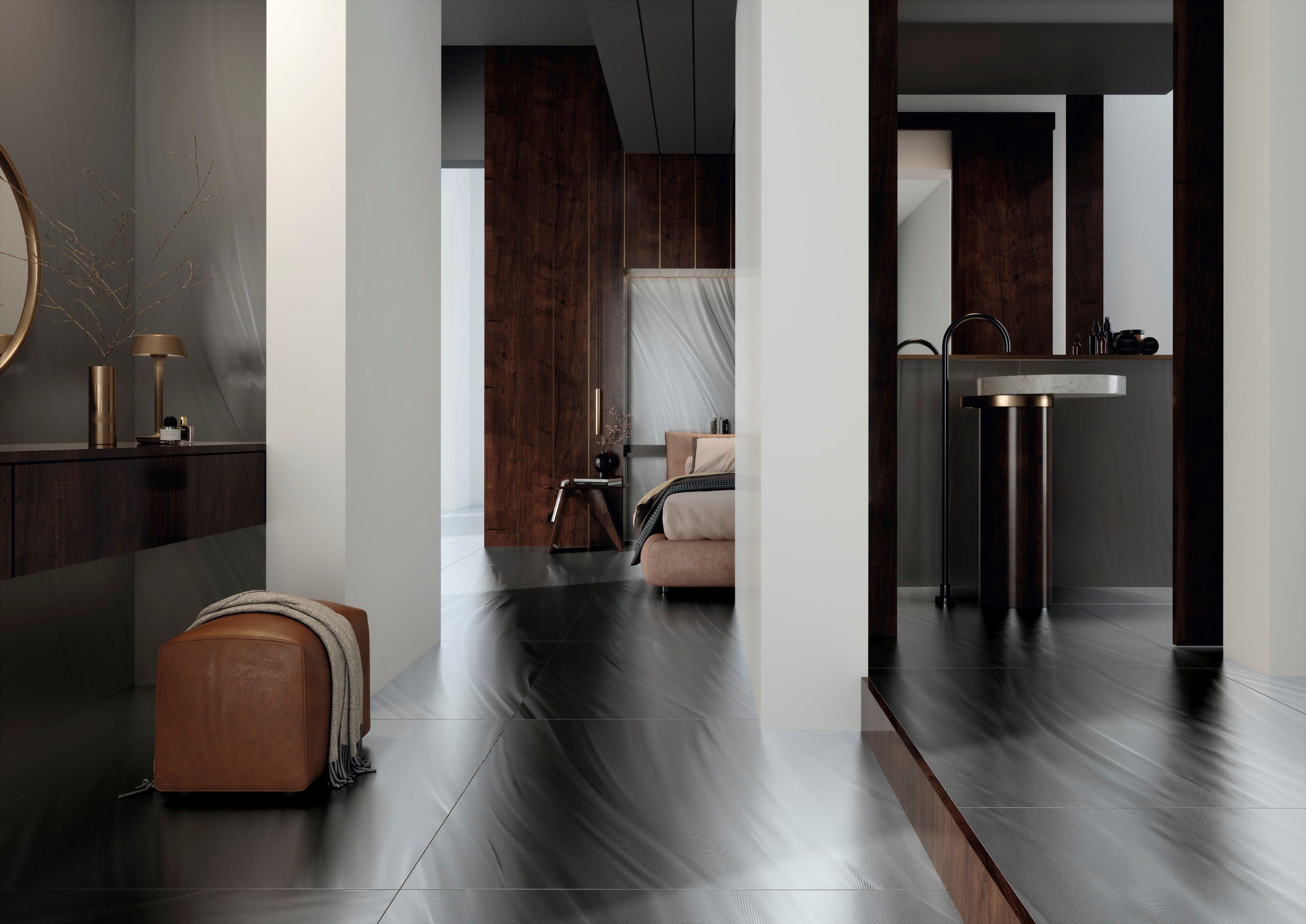 Антибактериальное покрытие из керамогранита для интерьера Fiandre свет ARCH-00141995 - Вид №3