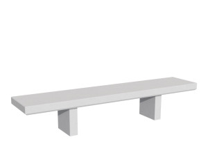 Бетонная скамья без спинки