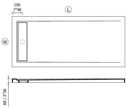 MOMA Design Поддон для душа из твердой поверхности прямоугольной формы  Mnm  - Вид №1