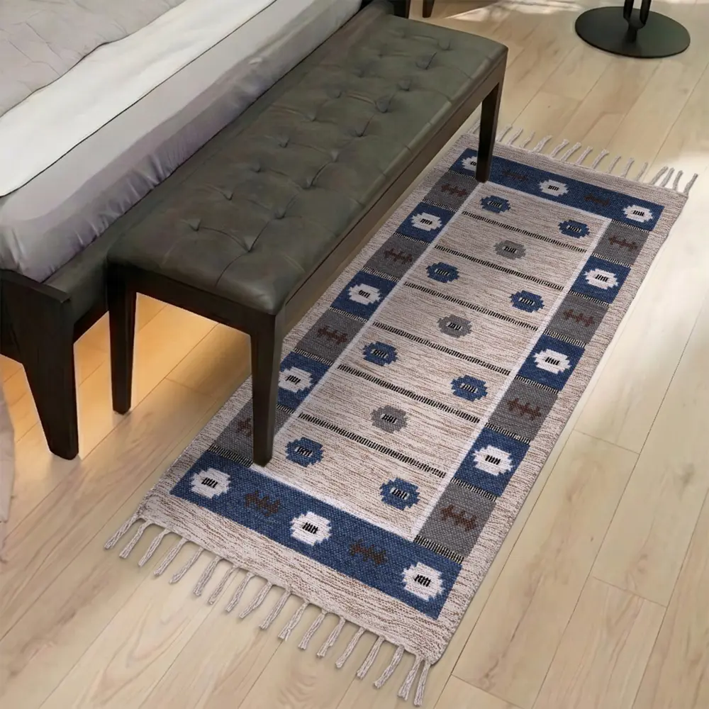 Коврик грязезащитный KREAFORTA Cauvery 60x120 см хлопок цвет бежевый STLM-2148150