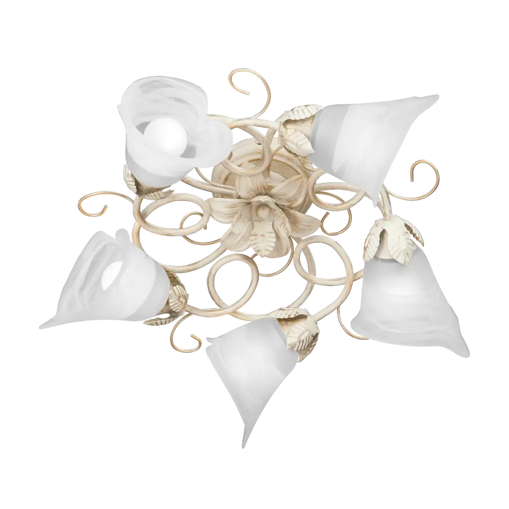 Люстра потолочная Vitaluce Летто 5 ламп 15м² Е14 цвет бежевый матовый STLM-2092817 - Вид №1