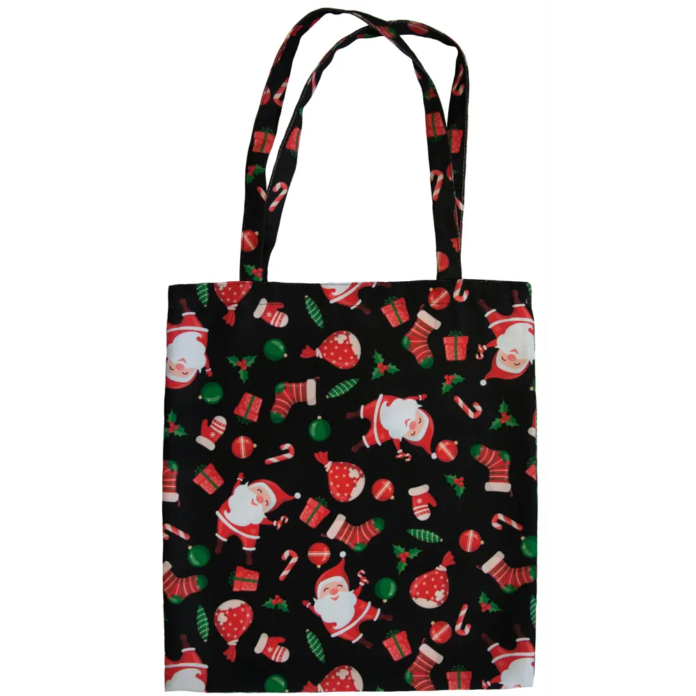Сумка шоппер Новогодние игрушки 40х35 см черная SEASONS STLM-2042329
