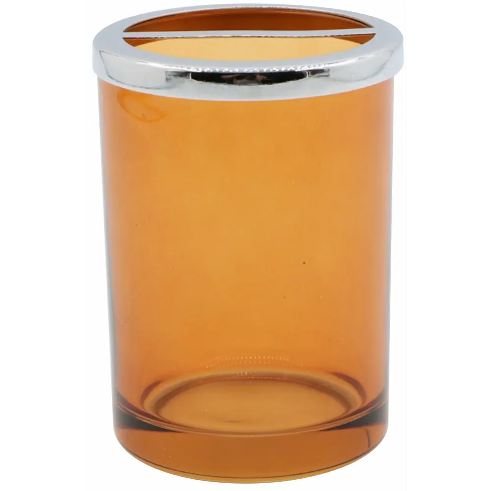 Стакан для зубных щёток Аквалиния «Янтарь» стекло цвет янтарный STLM-2054449