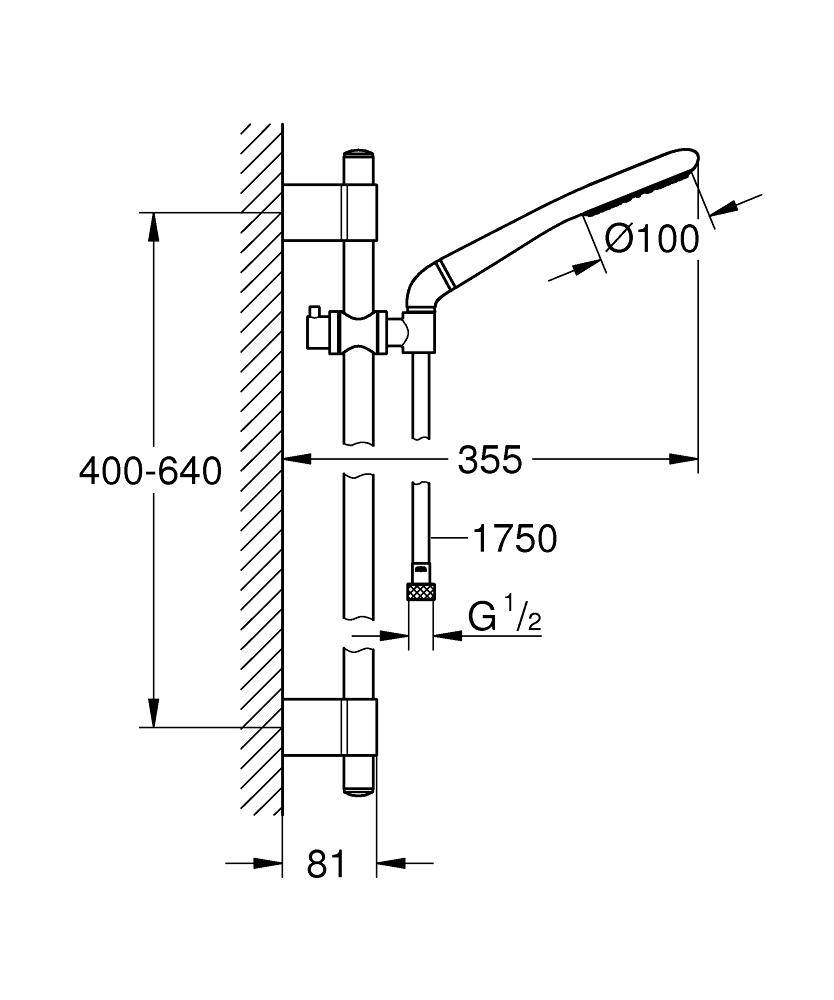 27529000 Душевой гарнитур Grohe Rainshower Icon хром - Вид №1