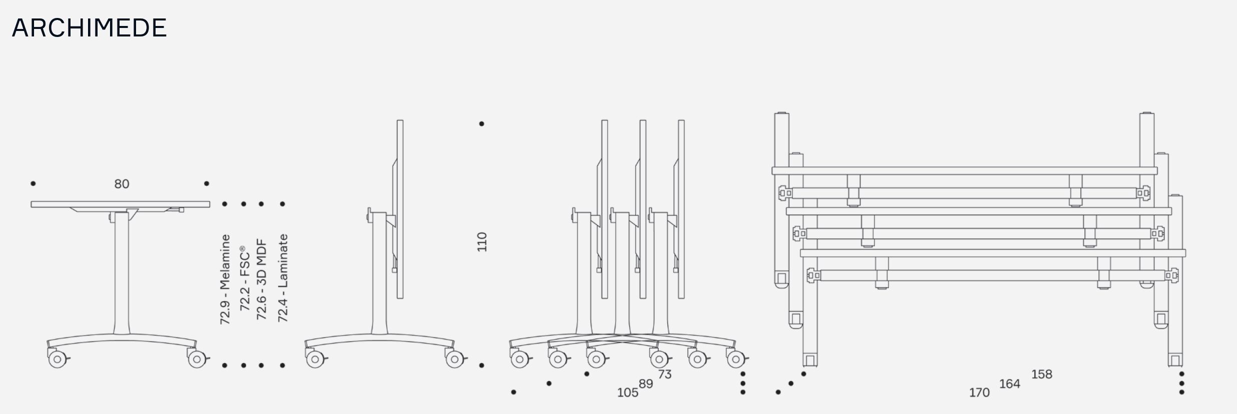 Стол для совещаний с откидным верхом с колесами IBEBI Архимед ARCH-00141985 - Вид №2