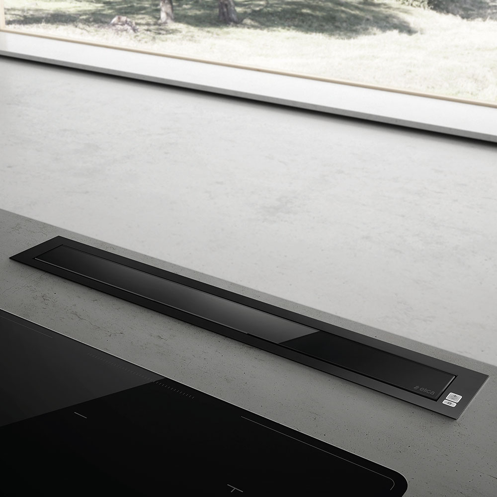 PANDORA IX/F/90-PRF0120980 Вытяжка / встраивается в столешницу, 90см, 1200м3, периметриальное всасывание, пульт ду, электронное управление, нержавеющая сталь Elica  - Вид №2