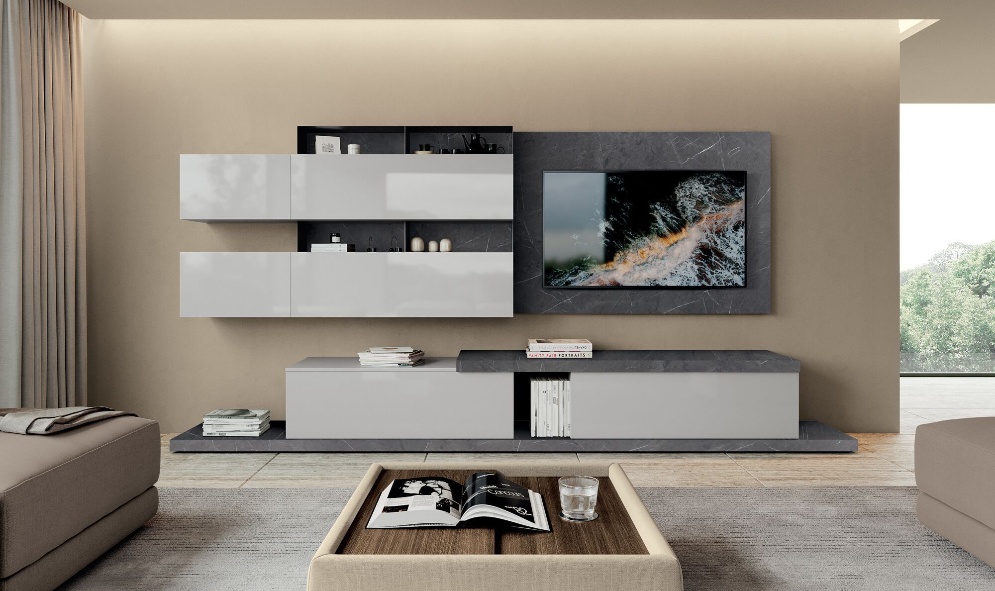 Деревянная секционная оборудованная стена Febal Casa DICIOTTO ARCH-00042839 - Вид №31