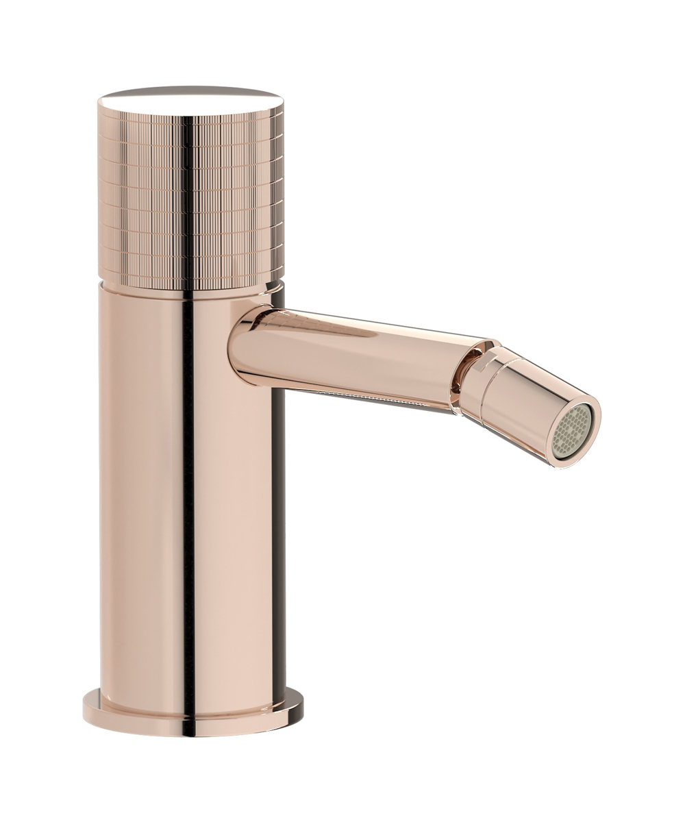 Смеситель для биде на 1 отверстие в комплекте с донным клапаном. WE ARE IB ga220rs Rose Gold Gatsby