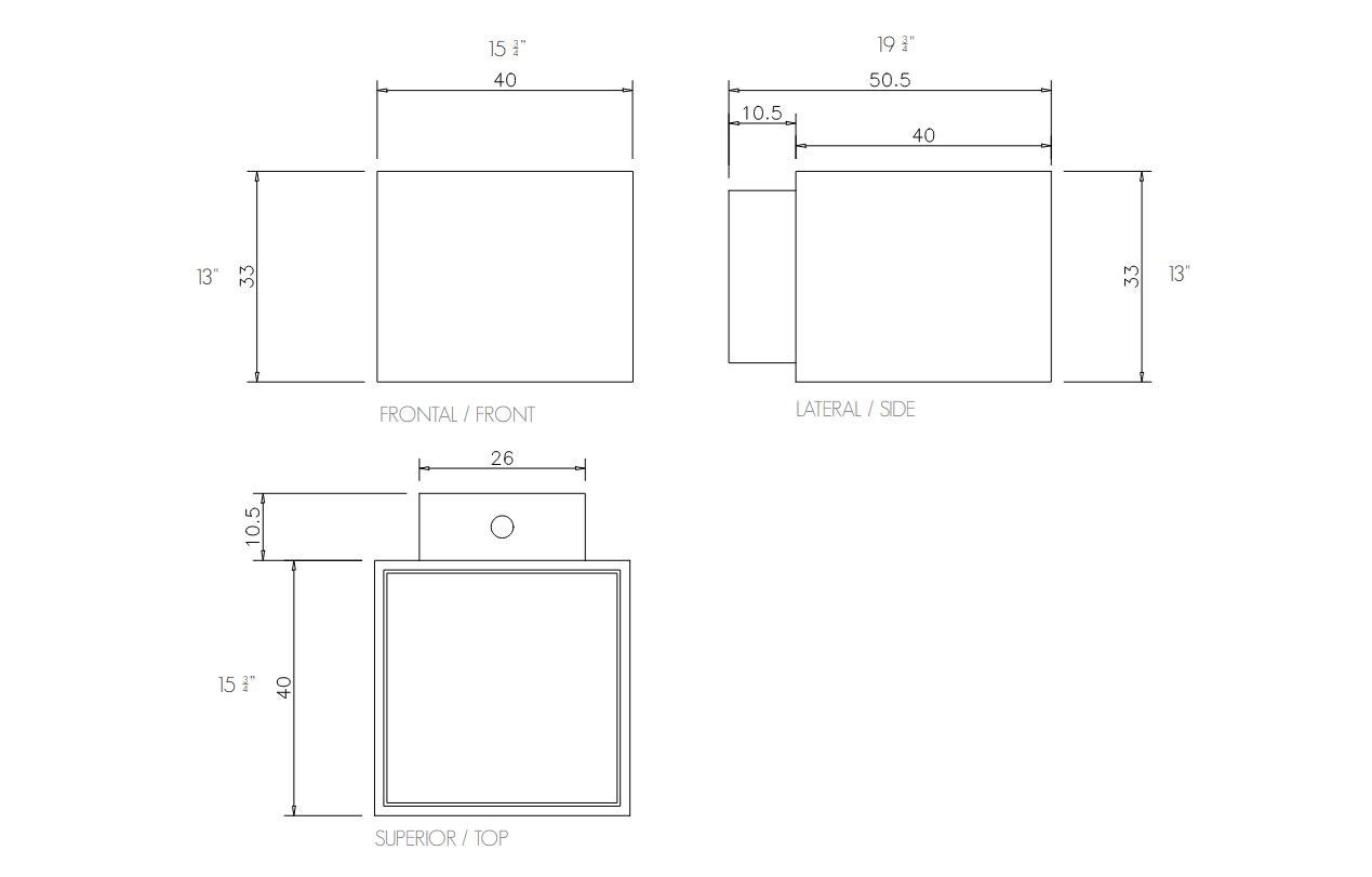 Квадратный подвесной умывальник из смолы Vallvé WALL ARCH-00143071 - Вид №10