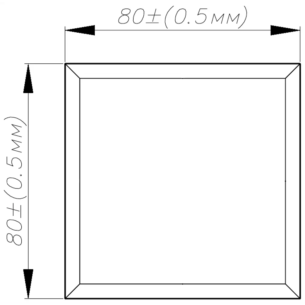 Квадрат 80x80 мм цвет айсберг Santreyd STLM-2102579 - Вид №2