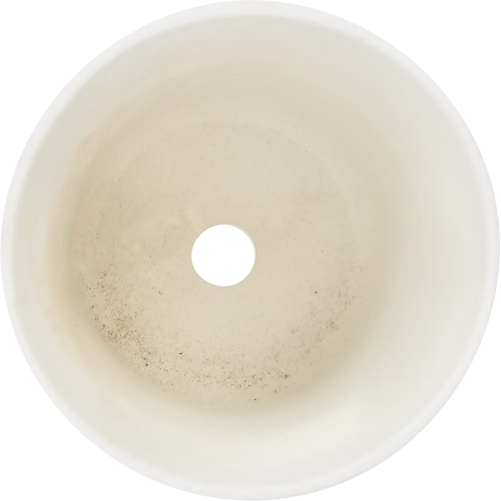 Горшок Уайт ø12 h12 см v0.85 л с поддоном керамика белый Santreyd STLM-2141669 - Вид №1