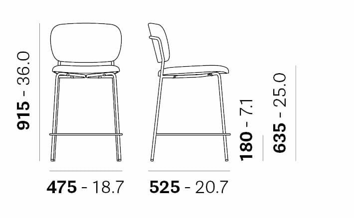 Высокий штабелируемый стул Pedrali Джаз ARCH-00023311 - Вид №2