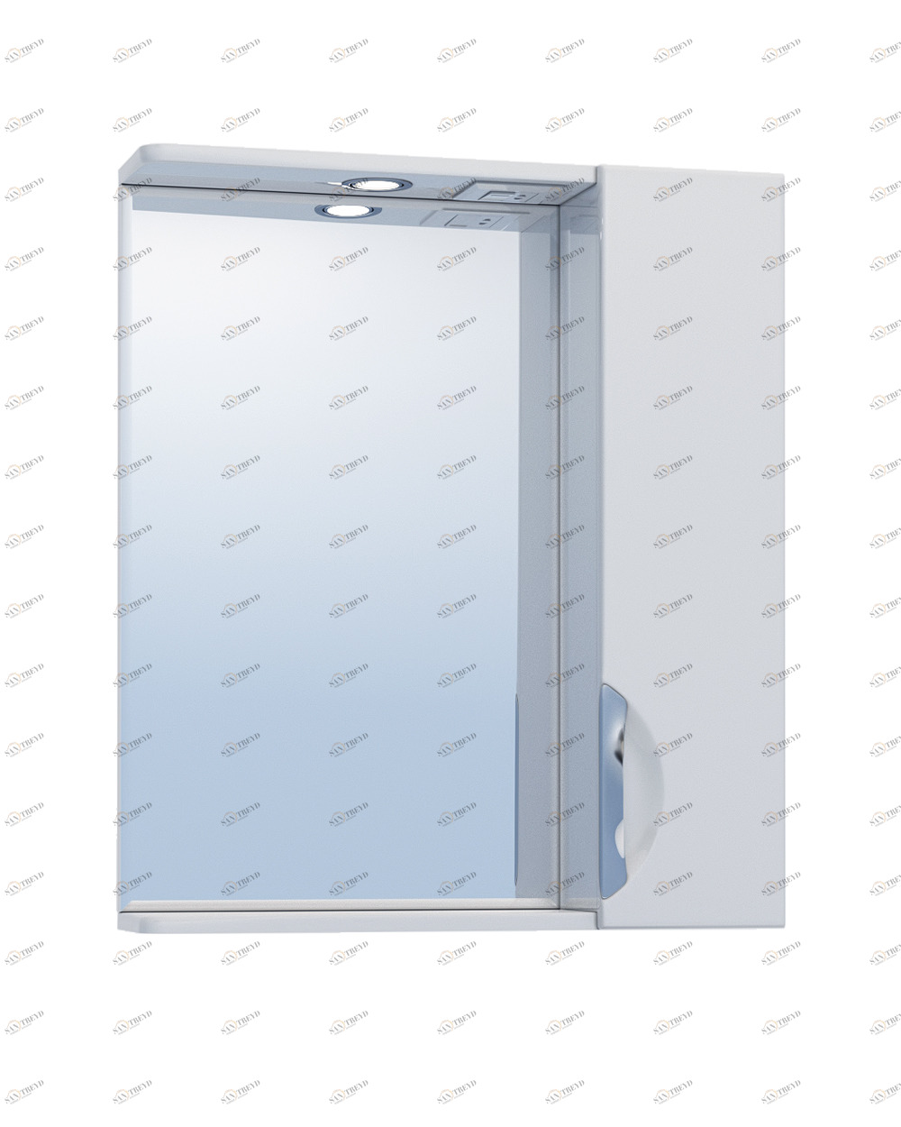 Зеркало Callao 700 правое, со спотом700⨉150⨉700 мм белый VIGO sun-id-665363