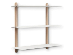 Стальной и деревянный настенный книжный шкаф