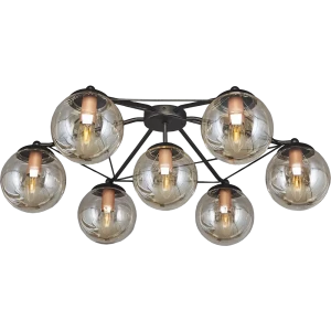 Люстра потолочная «Клер», 7 ламп, 14 м², цвет чёрный