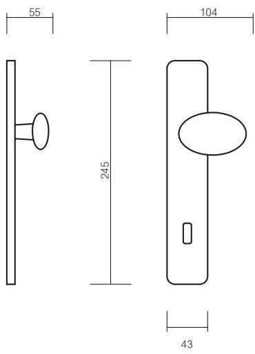 Pasini Ручка из латуни на пластине с накладкой  3580  - Вид №1