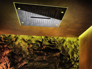 Квадратная душевая головка из нержавеющей стали с хромотерапией