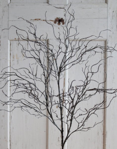 8126 619 a3 Ветка искусственной ивы с глиттером, 3 цветка, 104 см, матово-коричневая H-andreas