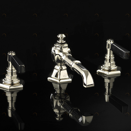 Смеситель для раковины с 3 отверстиями ADJBL15NK Devon Devon JUBILEE BLACK LEVER Devon&Devon