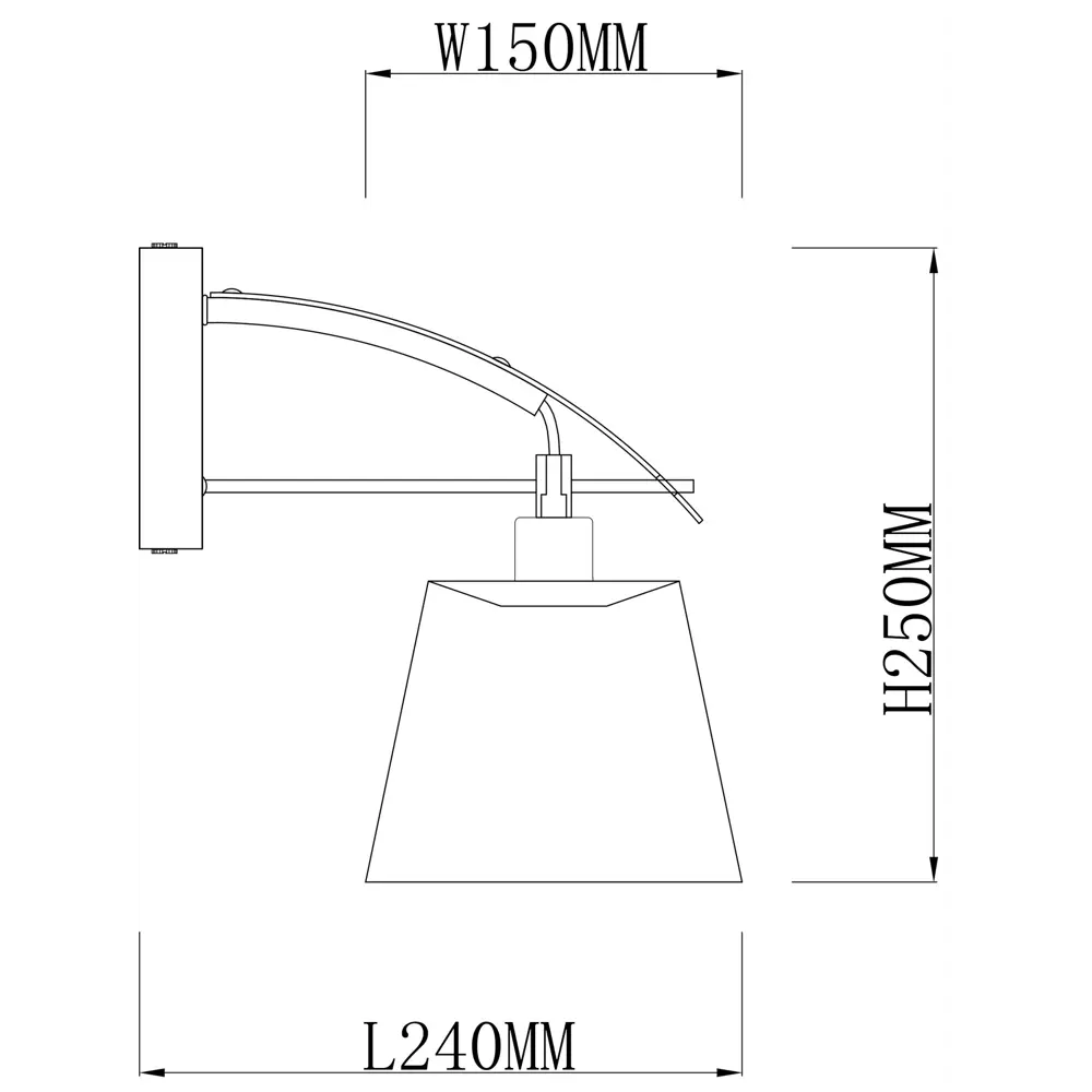 Бра «Vicont» 587/1А 1хЕ14х40 Вт цвет хром Escada STLM-2197916 - Вид №6