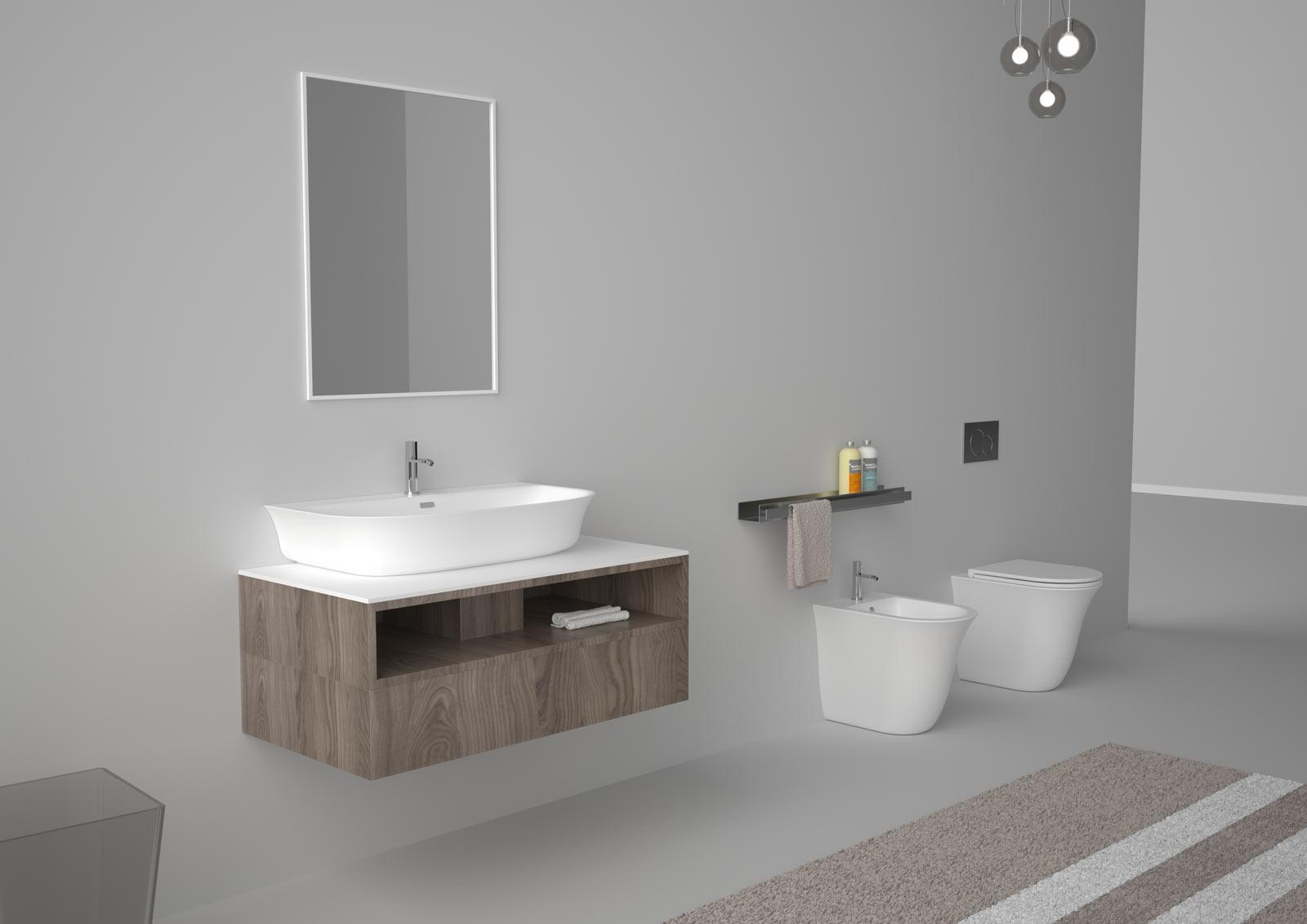 FLLAVBW802 Подвесная раковина настенная GSG CERAMIC Flut - Вид №5