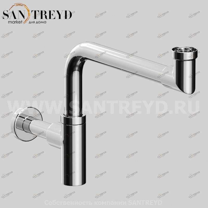 DS111 Компактный сифон 5 см хромированный Globo ACCESSORIES Италия Ceramica Globo